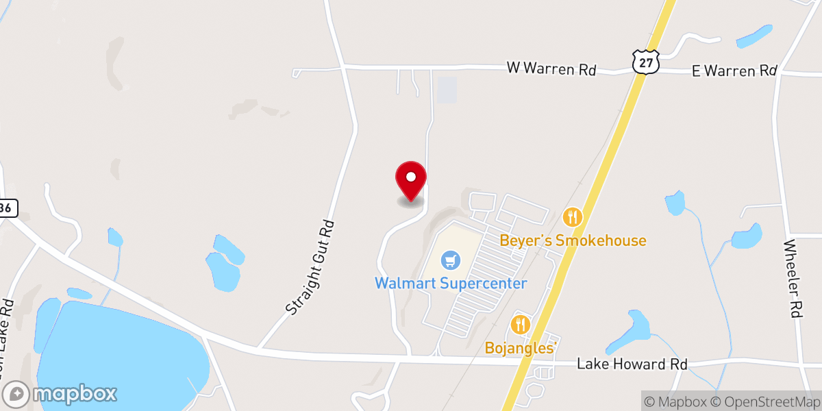Map showing location of Victory Tabernacle Church
