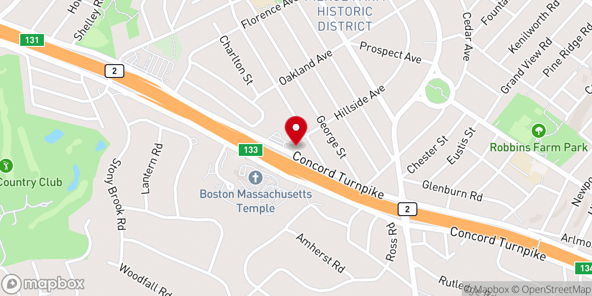 Map showing location of Saint Paul Lutheran Church