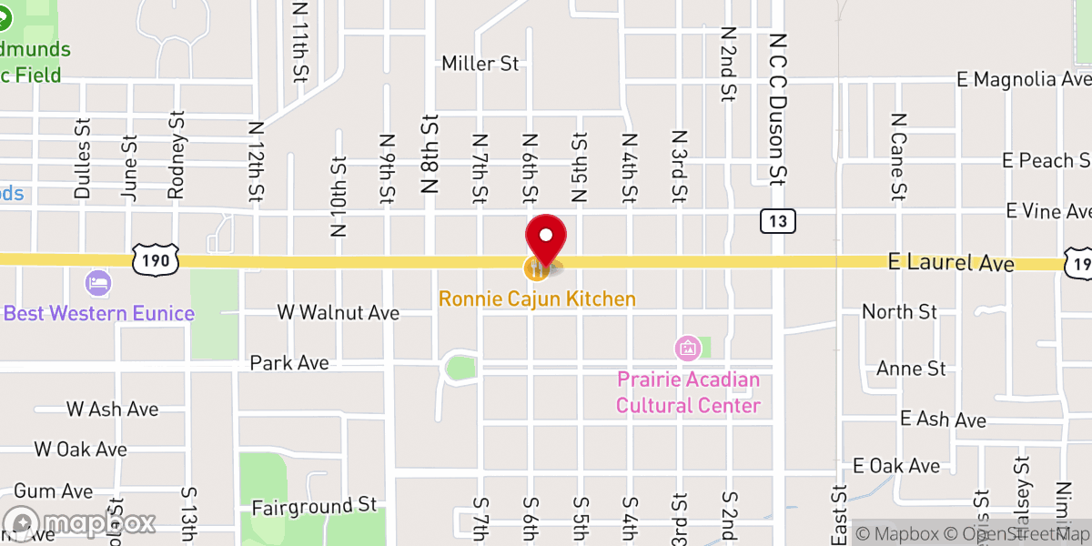 Map showing location of The New Ronnie's Cajun Cafe
