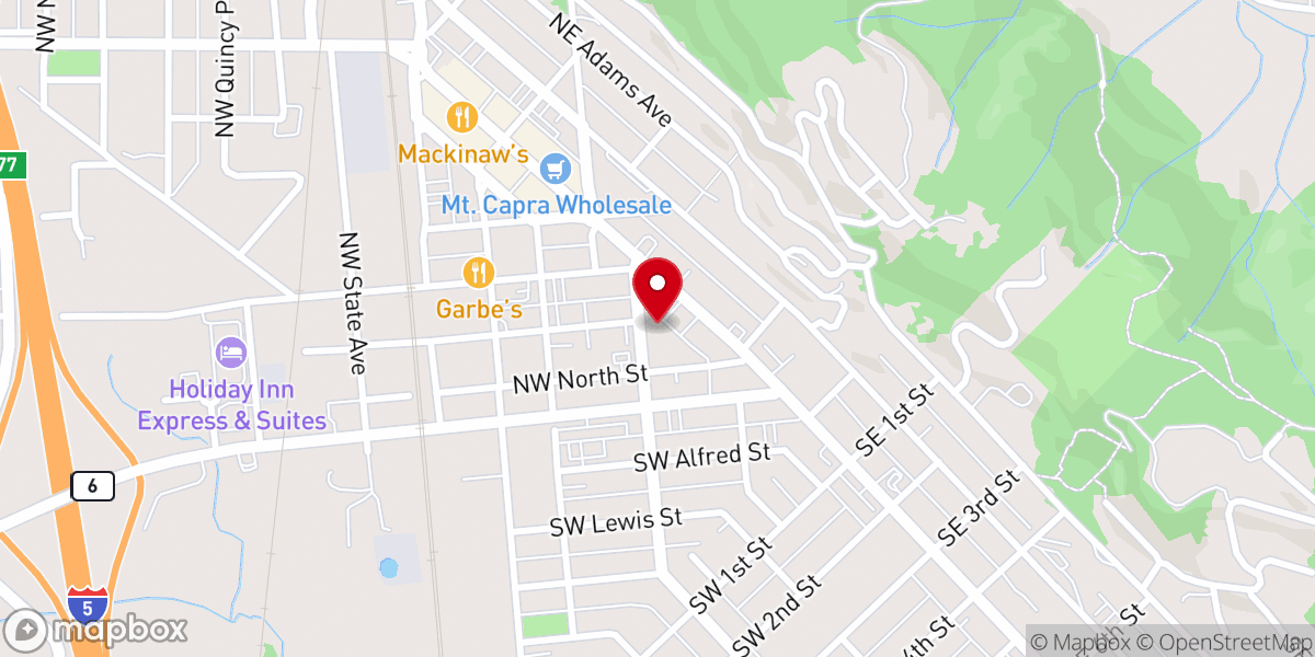 Map showing location of Apostolic Faith Church