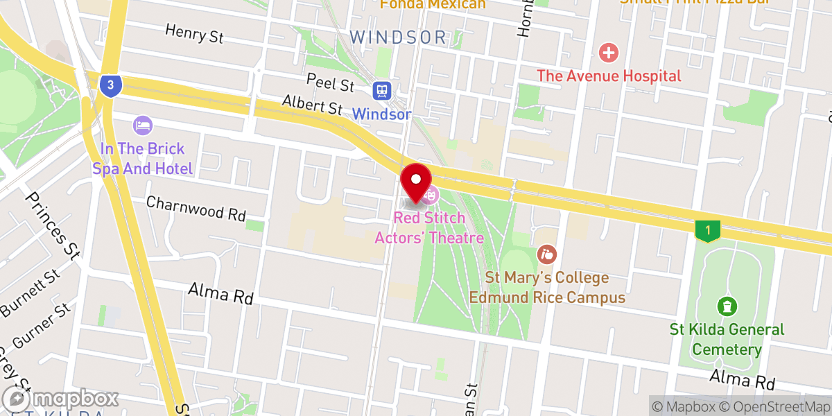 Map showing location of All Saints' East St Kilda
