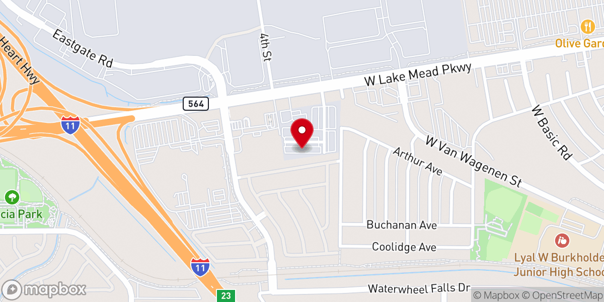 Map showing location of Empowered Life Church..Henderson Campus