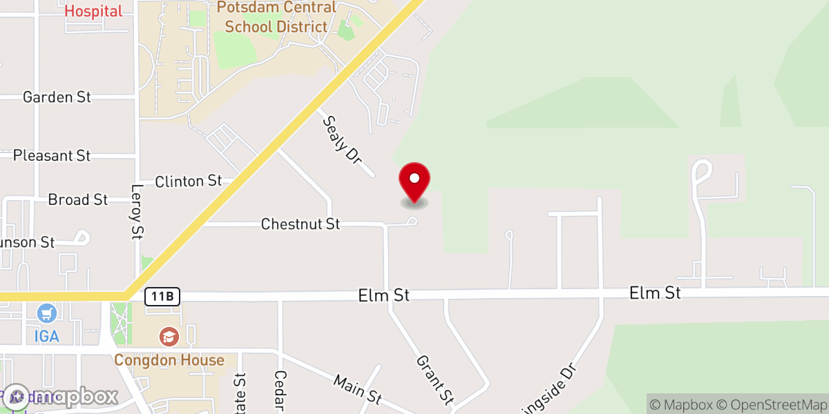 Map showing location of New Hope Community Church