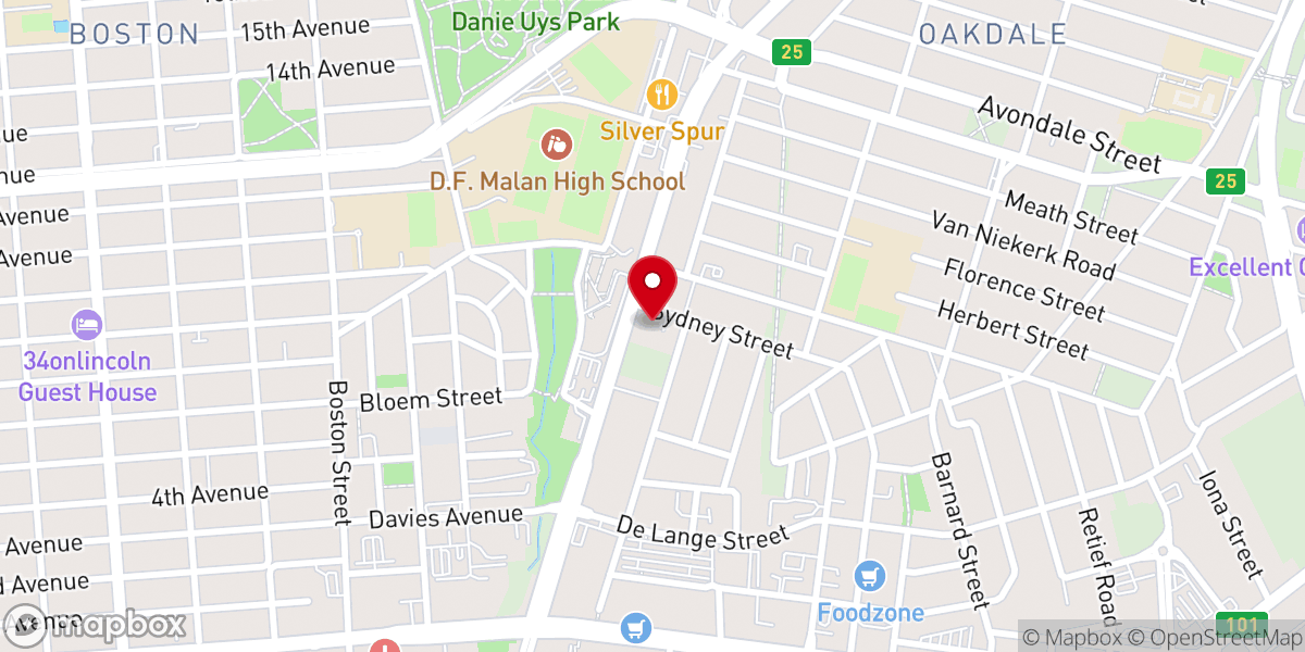 Map showing location of Anglican Church
