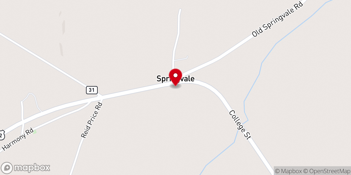 Map showing location of Springvale Methodist Church