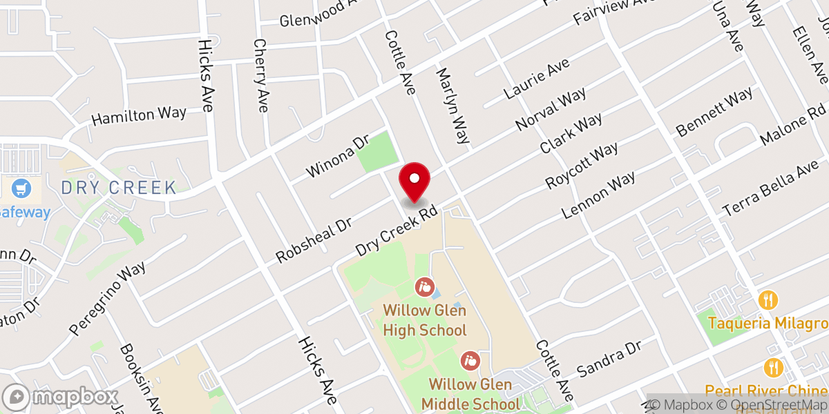 Map showing location of New Life Mission Church of Northern California