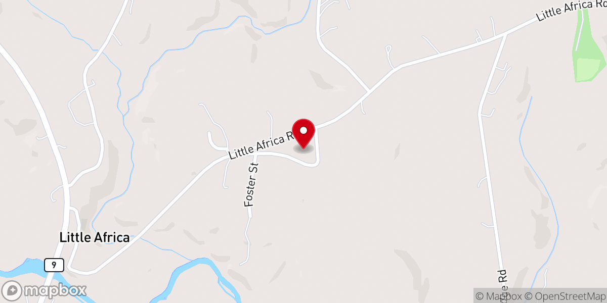 Map showing location of Fairview CME Church