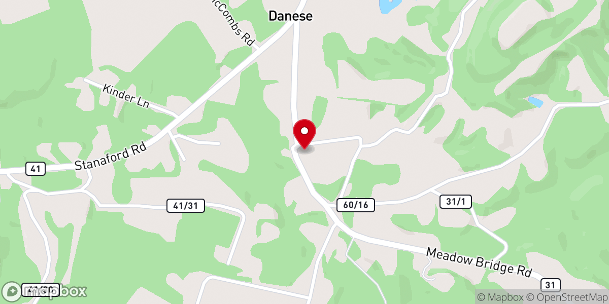 Map showing location of Green Valley United Methodist Church