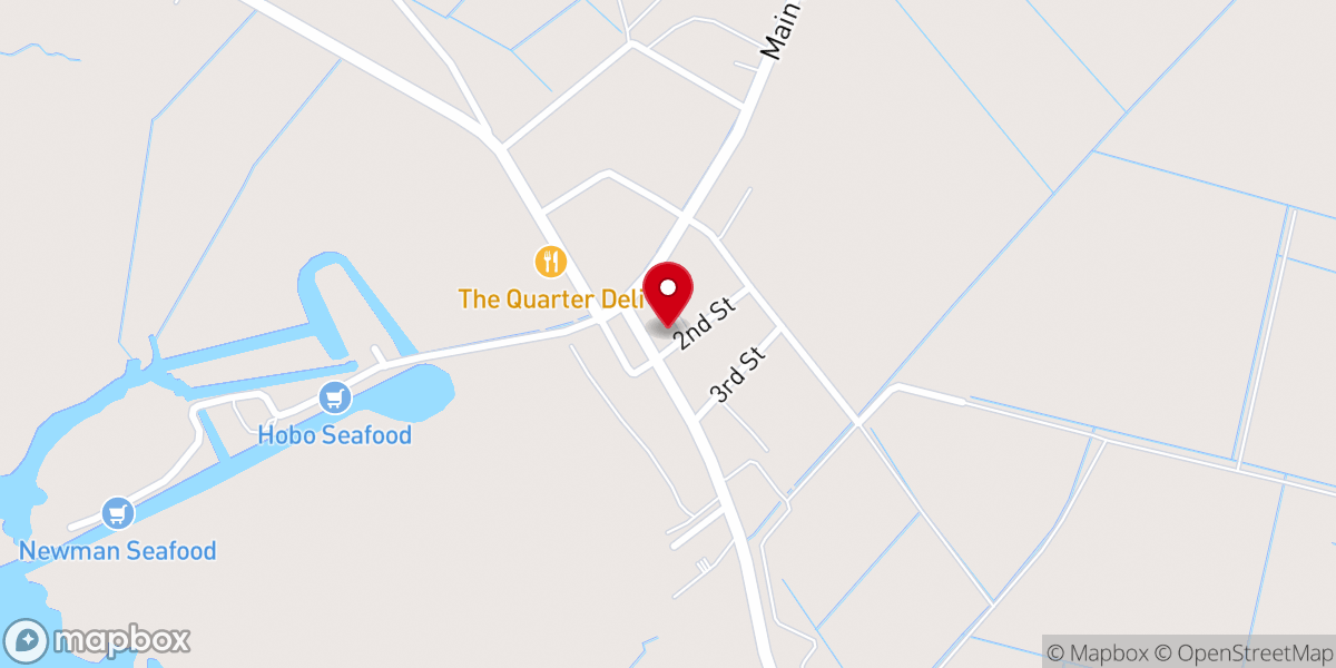 Map showing location of Swan Quarter Christian Church