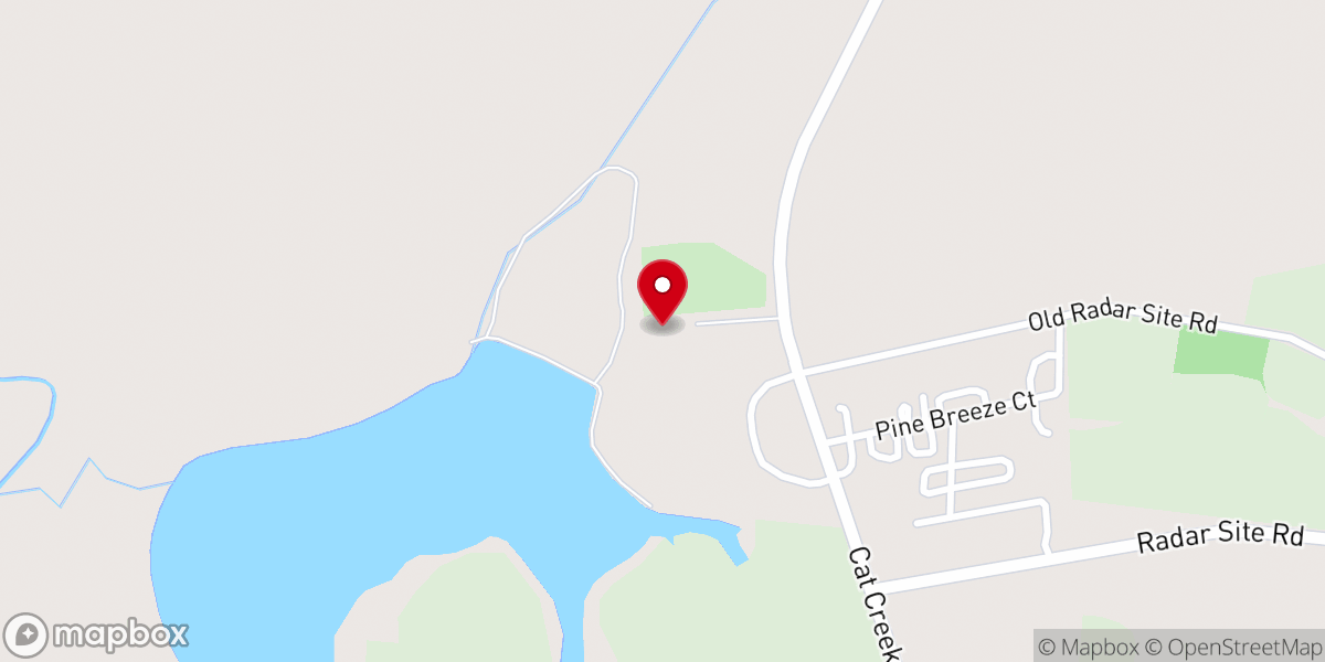 Map showing location of Cat Creek Church