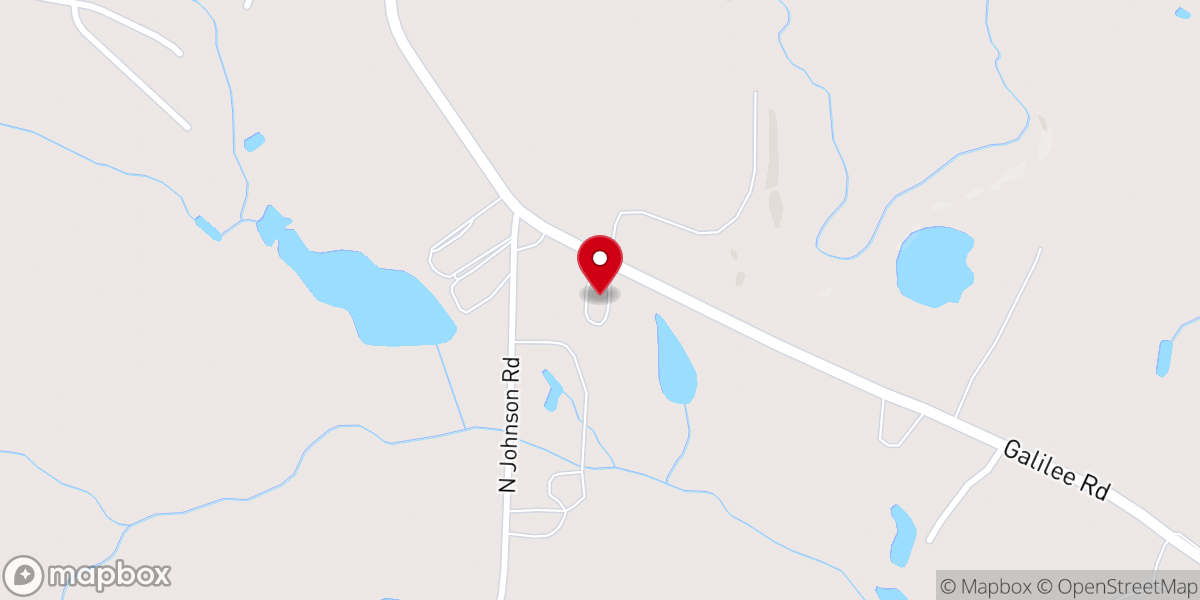 Map showing location of Galilee Baptist Church