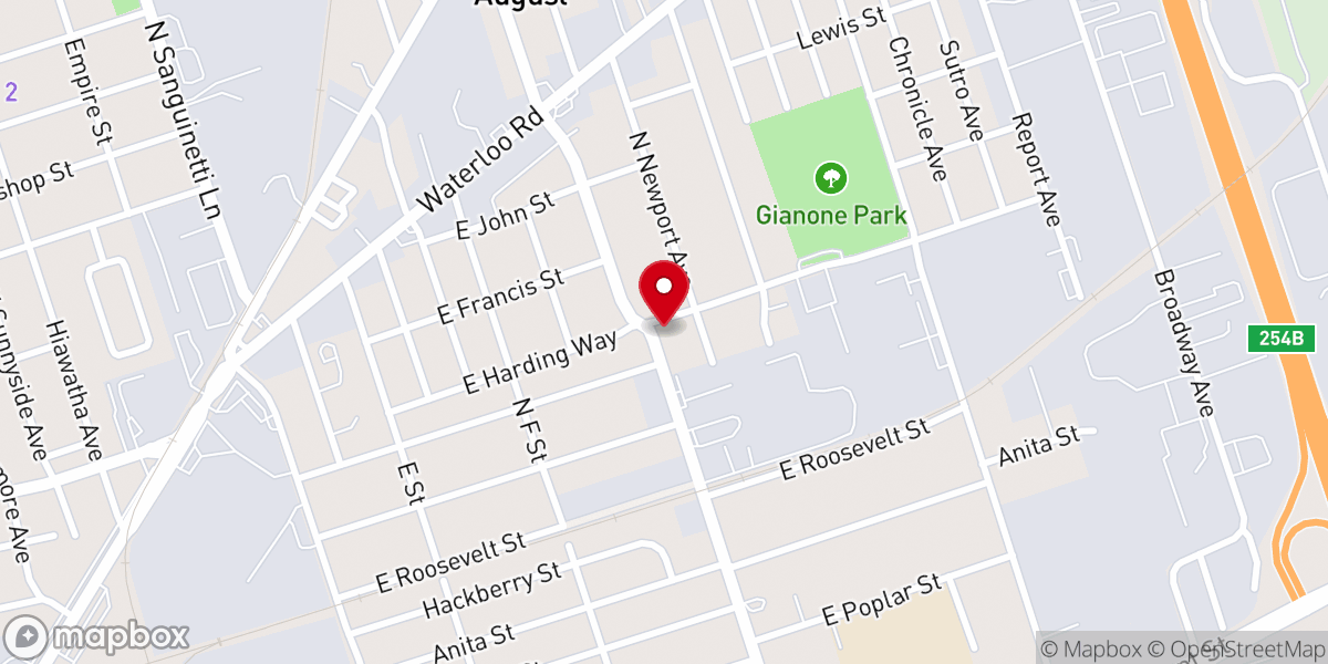 Map showing location of Zion Rock Holy Temple Church
