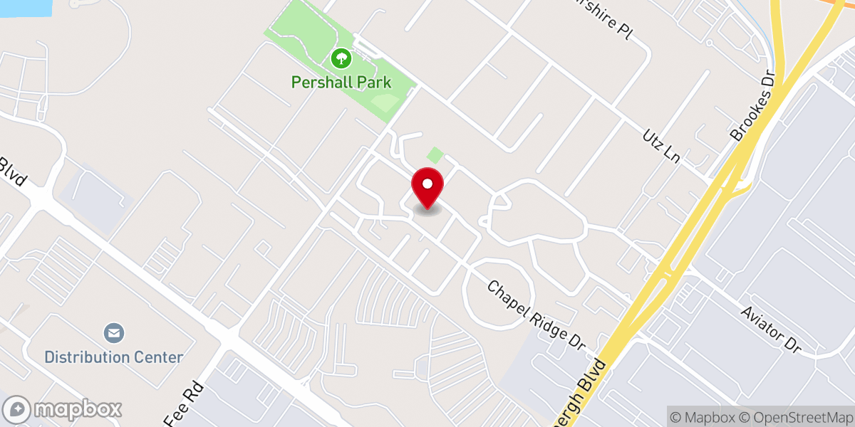 Map showing location of Parkwood Place Apartments