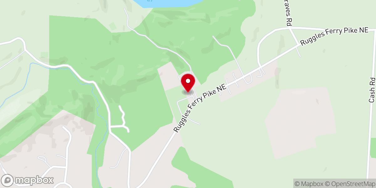 Map showing location of Caledonia Presbyterian Church