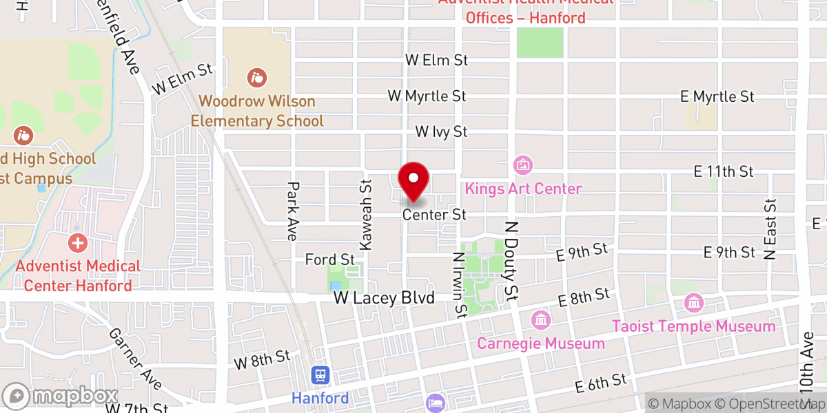 Map showing location of First United Methodist Church