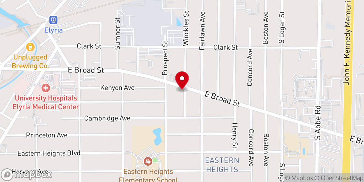 Map showing location of Pilgrim United Church-Christ