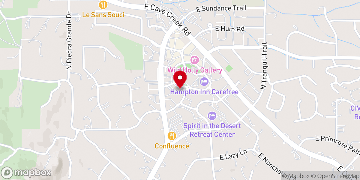 Map showing location of Foothills Caring Corps