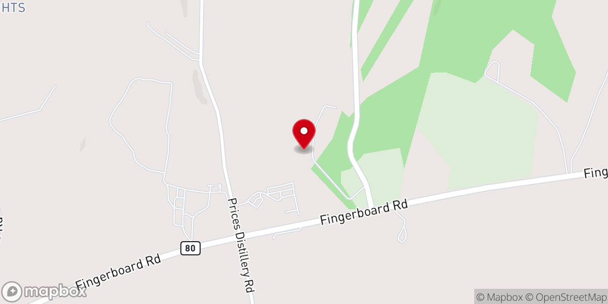 Map showing location of Fingerboard Farm