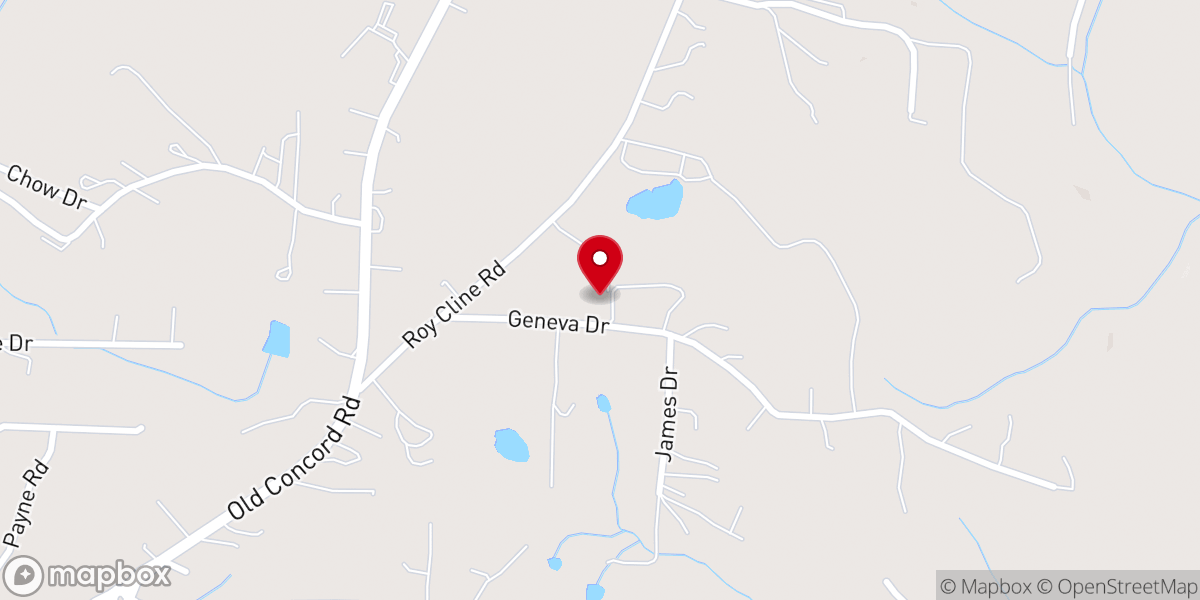 Map showing location of Solid Rock Baptist Church of Rockwell