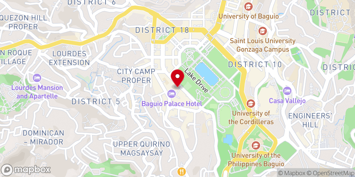 Map showing location of Church of Our Lady of Lourdes