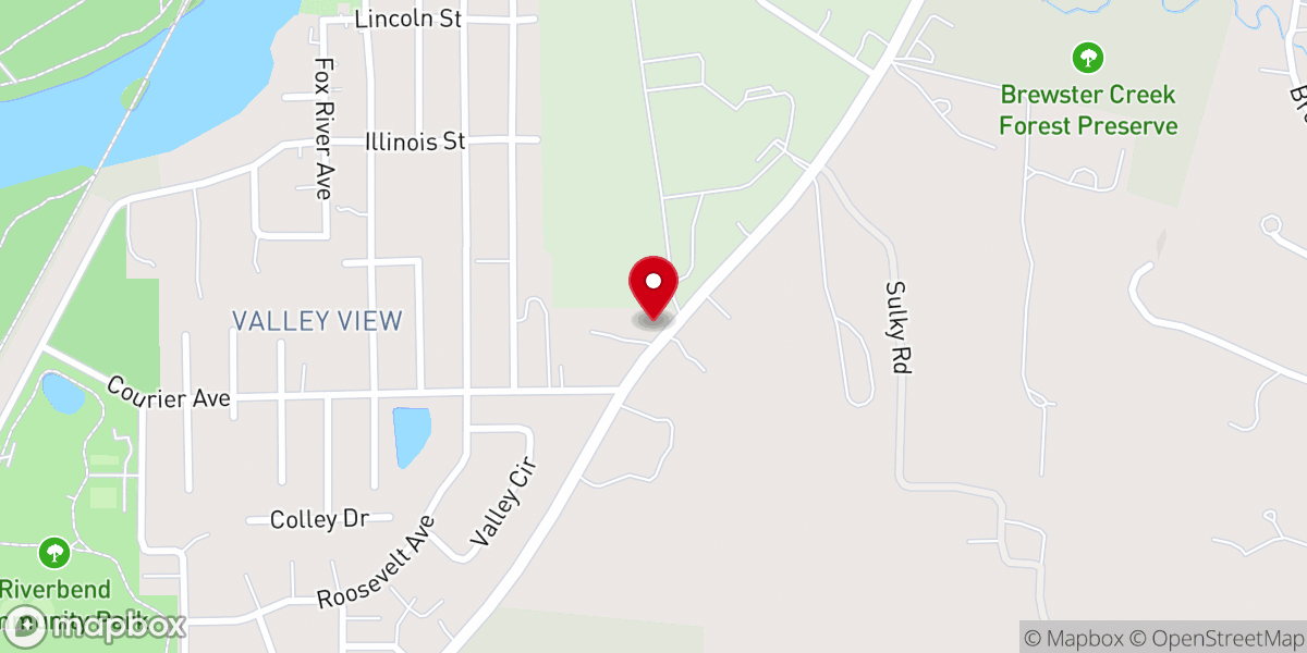 Map showing location of Valley View Baptist Church