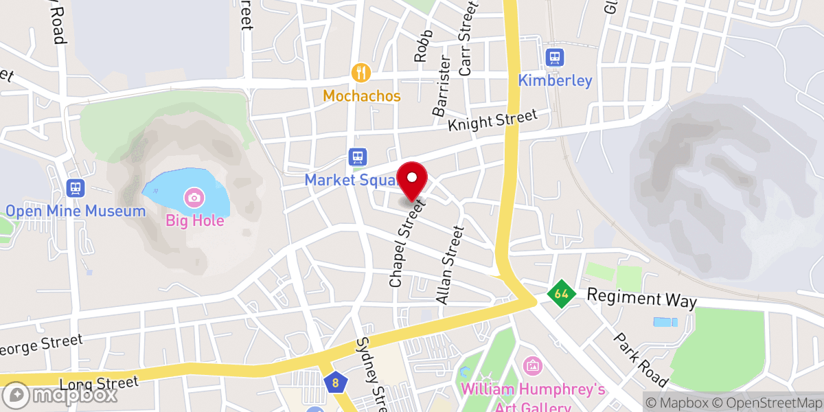 Map showing location of Trinity Methodist Church