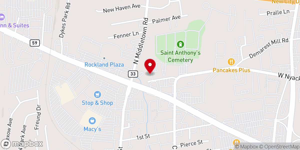 Map showing location of Archdiocese of New York