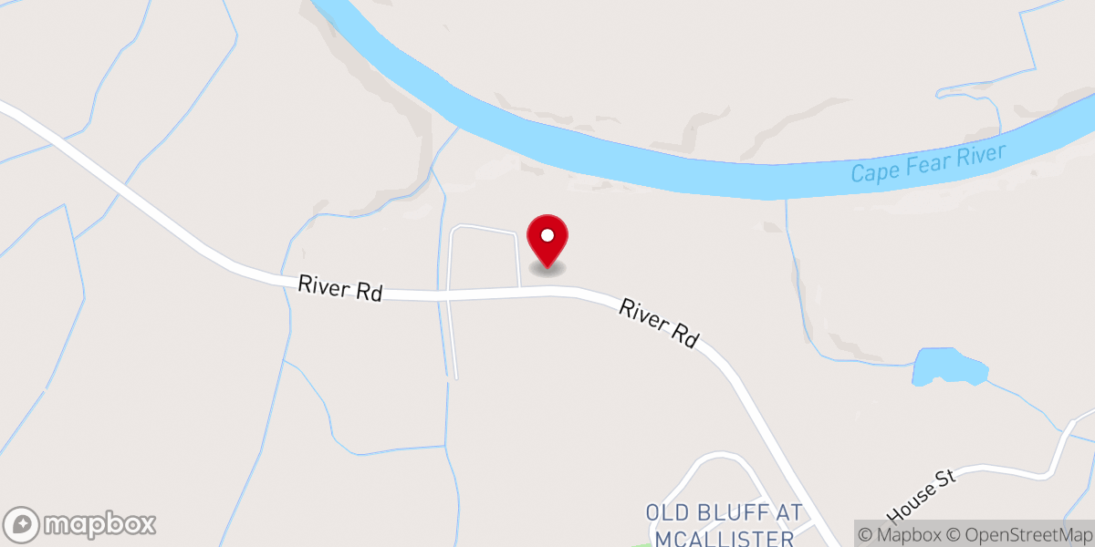 Map showing location of Mt Olive Free Will Baptist Church