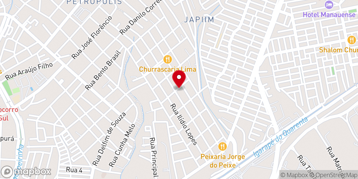 Map showing location of Igreja Batista Regular Do Japiim