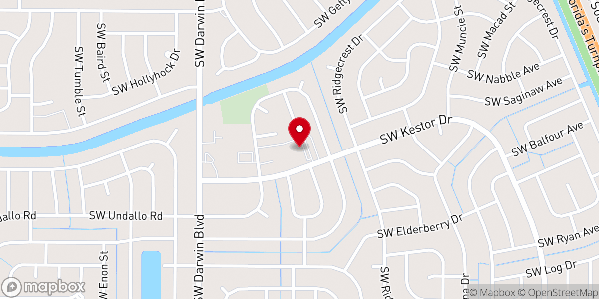Map showing location of Church of the Nazarene