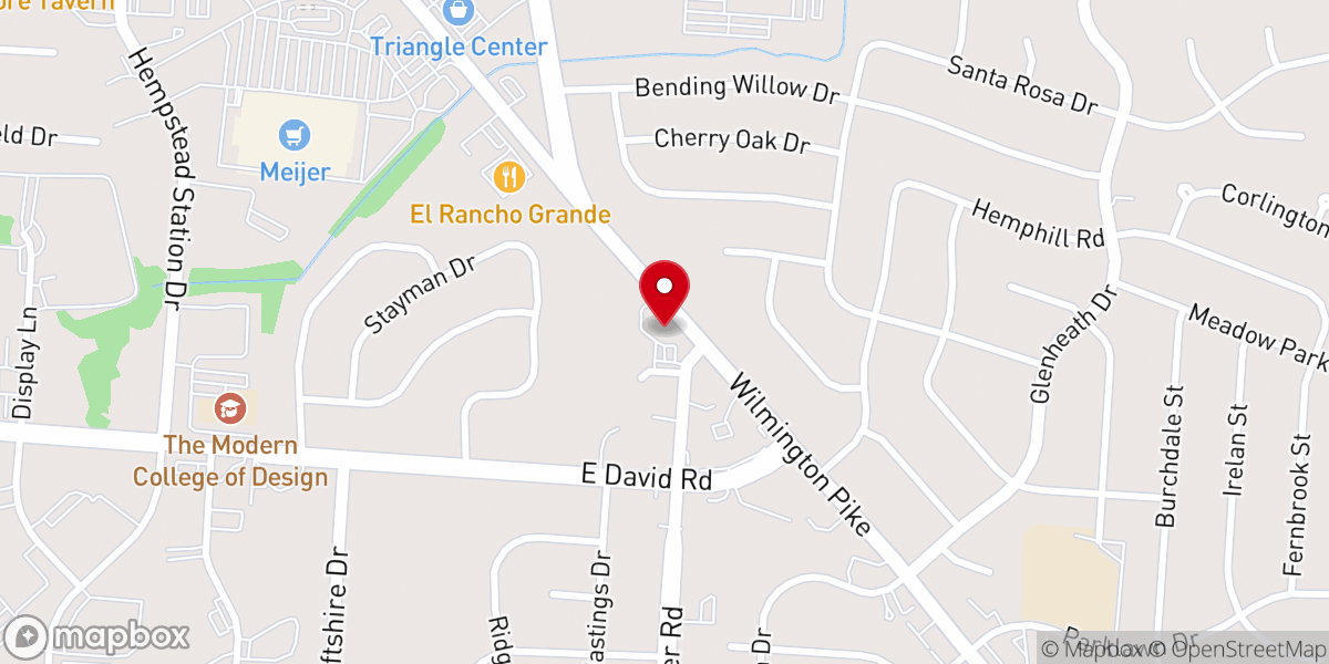 Map showing location of Sugar Creek Presbyterian Church