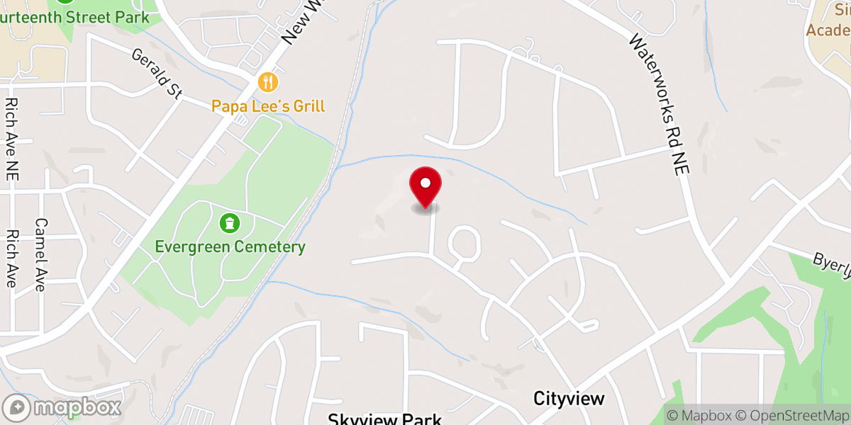 Map showing location of Bethlehem Holiness Church