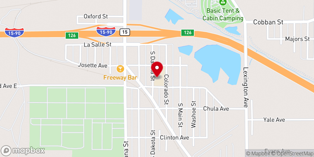 Map showing location of Butte Christian School