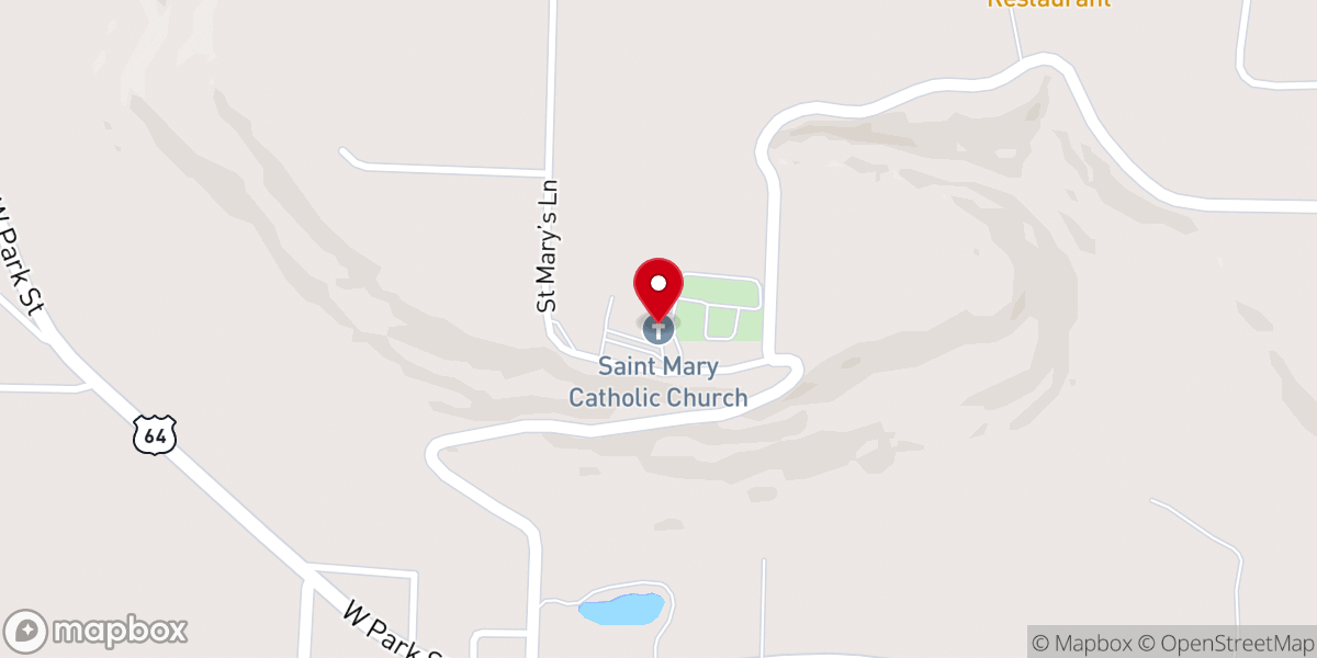 Map showing location of Saint Mary Catholic Church