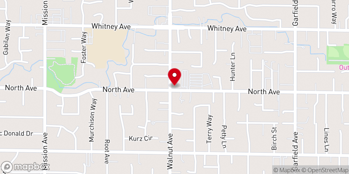 Map showing location of American River Community Church
