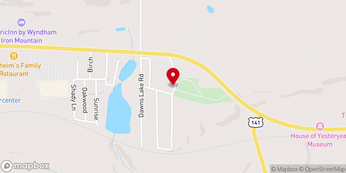 Map showing location of White Birch Village