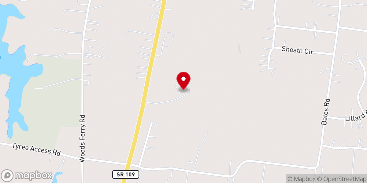 Map showing location of Laguardo Baptist Church