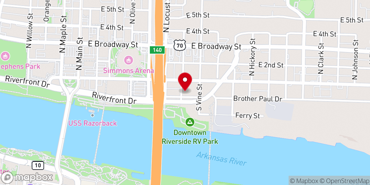 Map showing location of Friendly Chapel Church-Nazarene