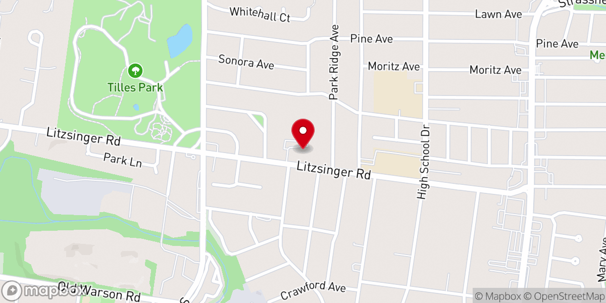 Map showing location of Mount Calvary Lutheran Church