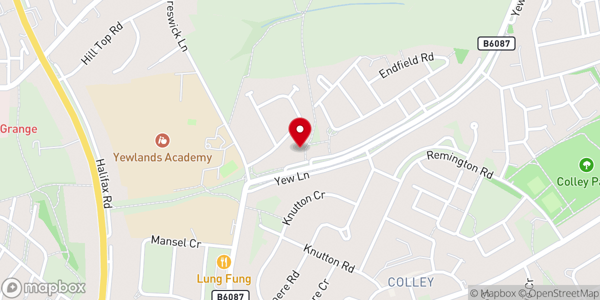 Map showing location of Creswick Greave Methodist Church