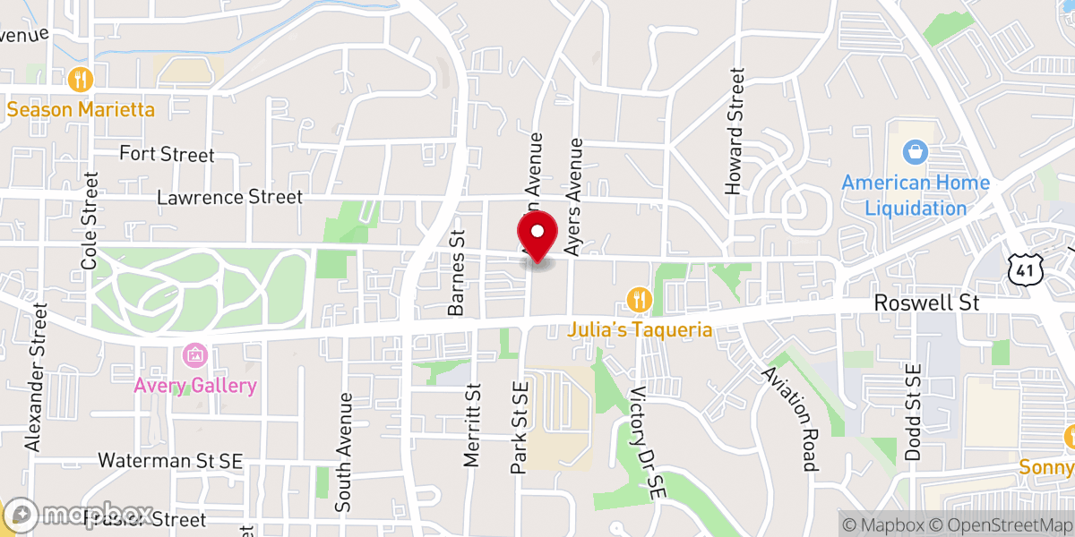 Map showing location of Providence Community Baptist