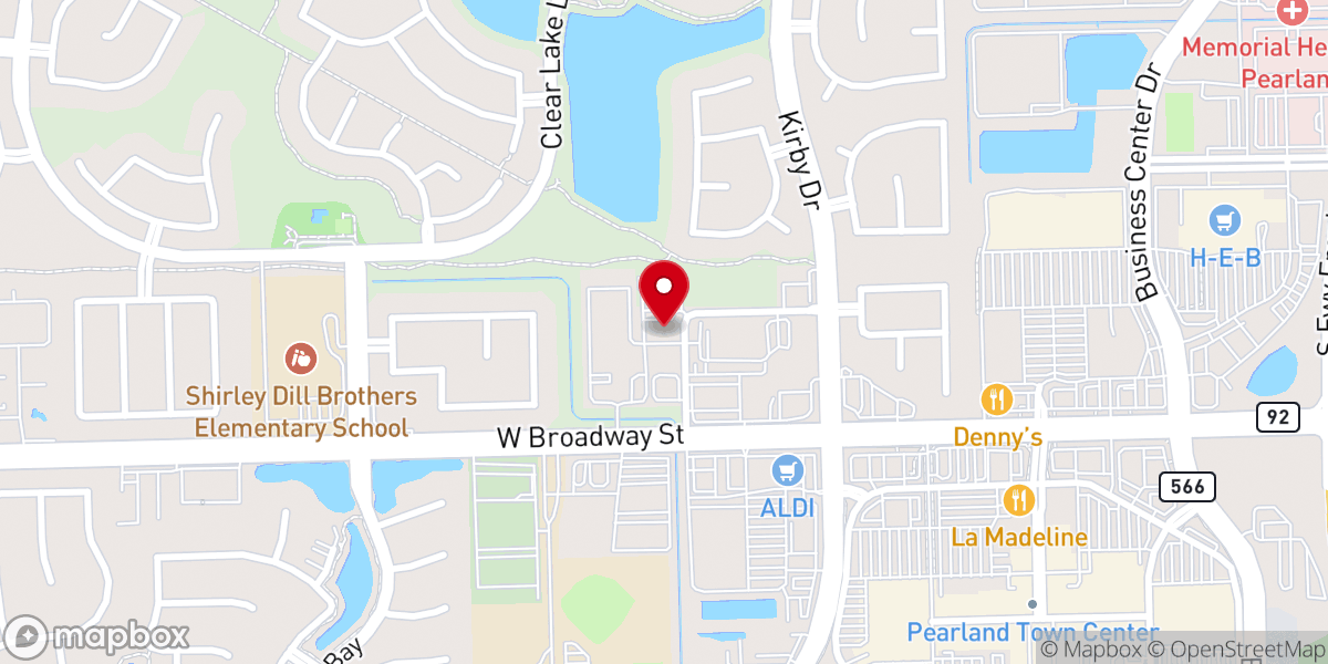 Map showing location of Houston Brethren Assembly