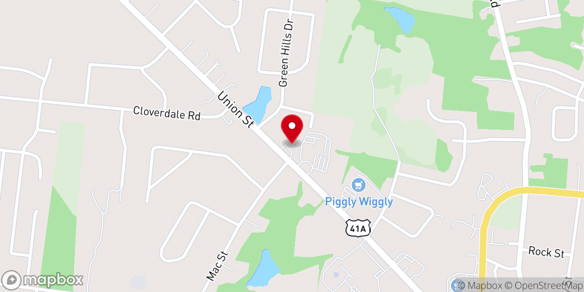 Map showing location of Baptist Center
