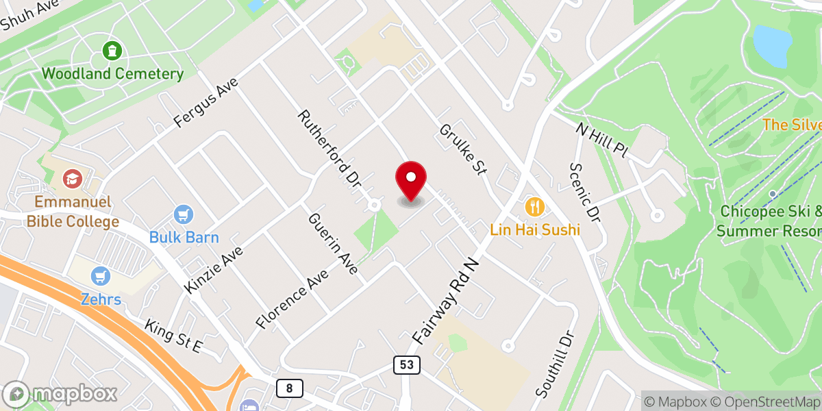 Map showing location of Christ The King United Church Of Canada