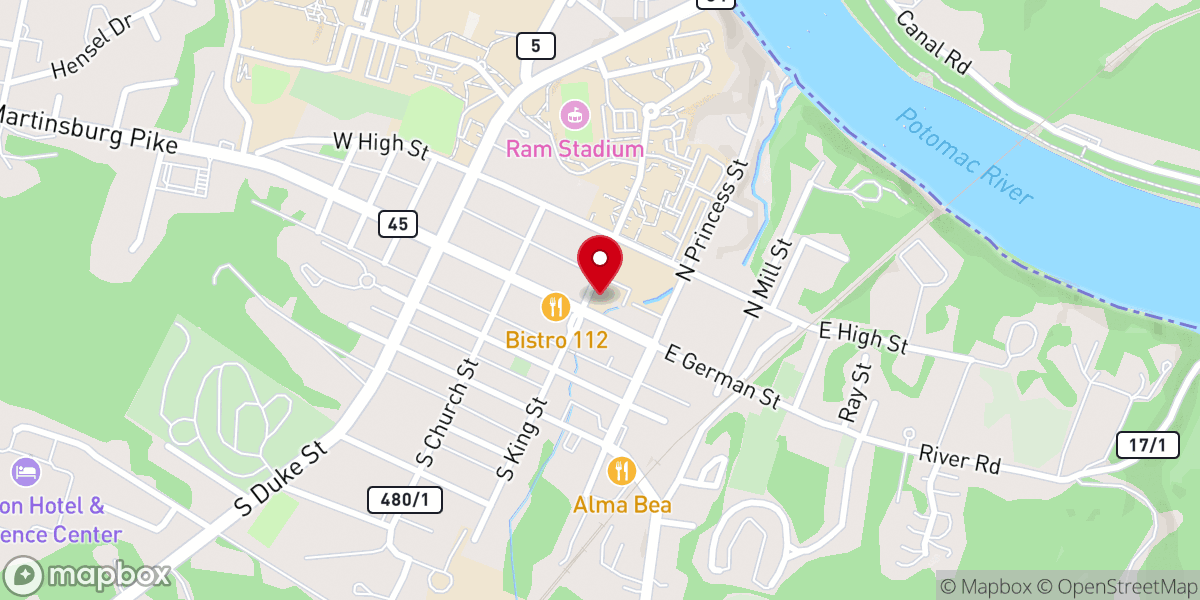 Map showing location of McMurran Hall