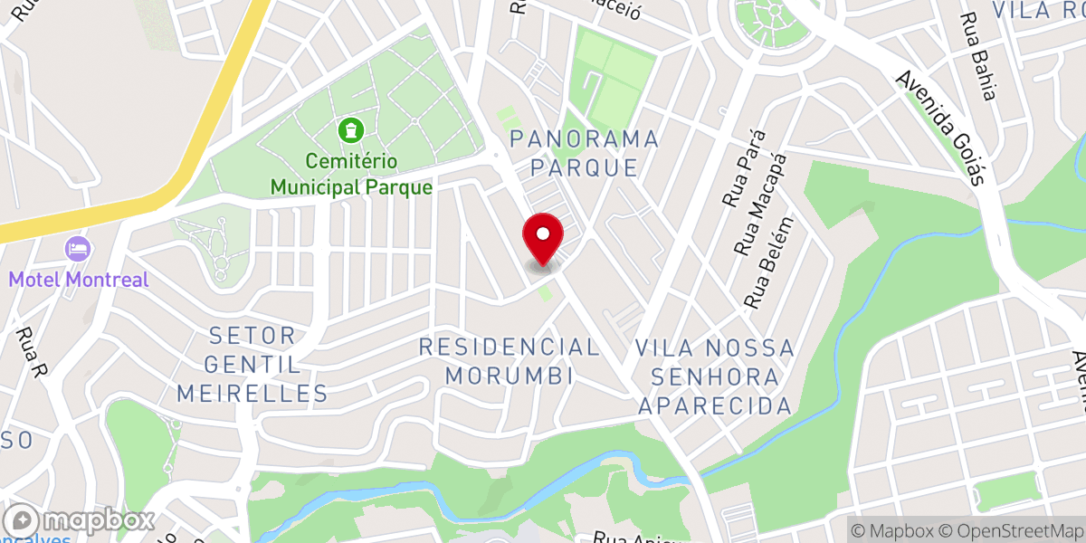 Map showing location of Paz Church Goiânia