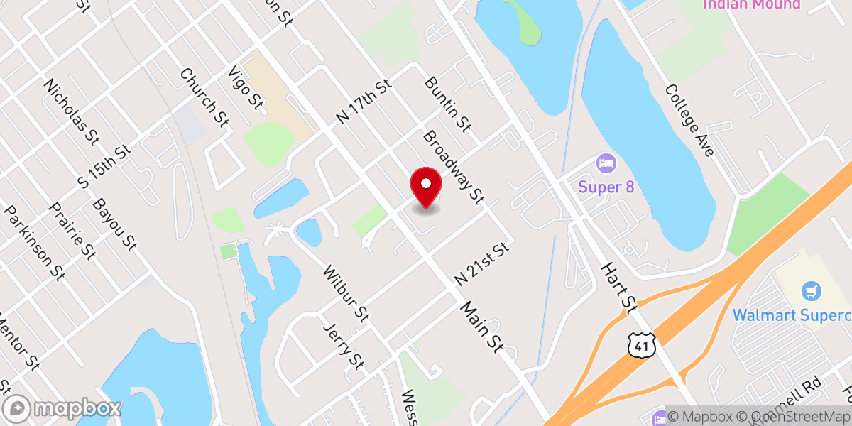 Map showing location of Cornerstone Church of the Nazarene