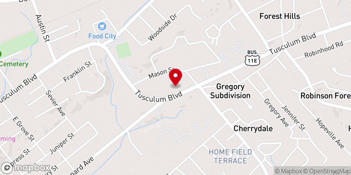 Map showing location of Parrish Realty (formerly Parrish Properties)
