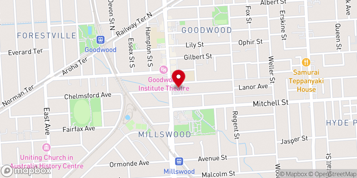 Map showing location of Emmaus Parish, Holy Cross Catholic Church