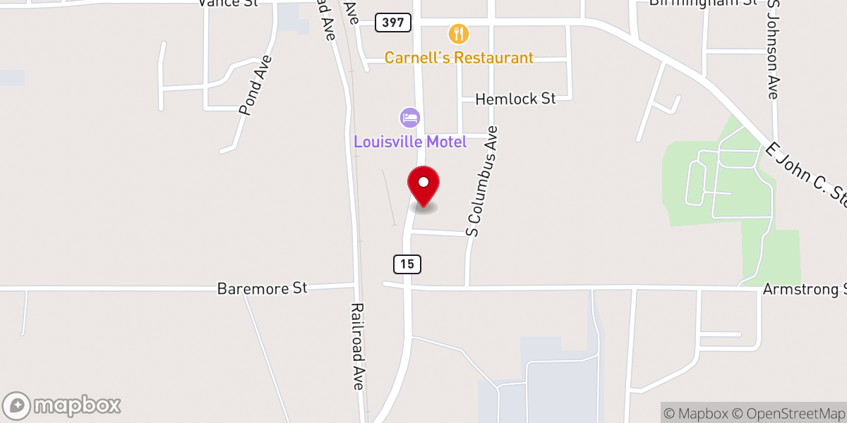 Map showing location of Happy Hour